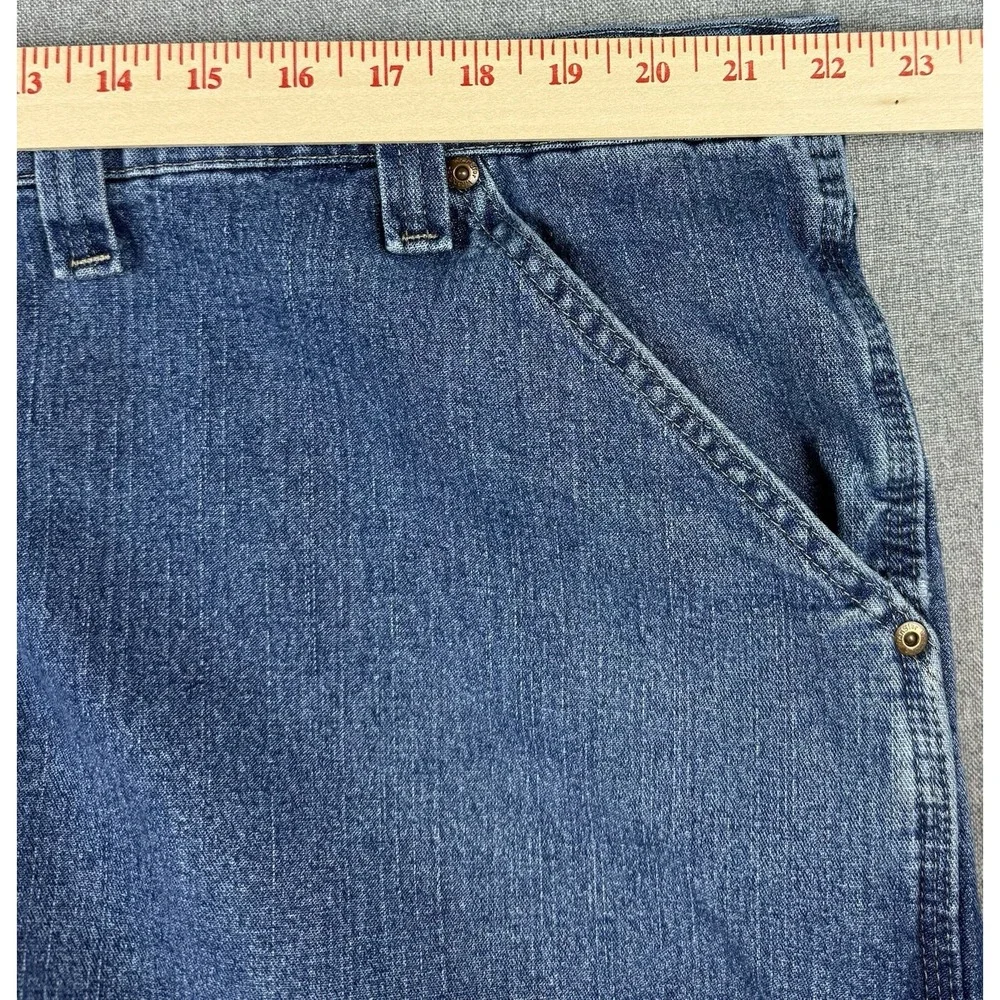 Wrangler Carpenter Jeans Mens 44x32 Blue Denim Workwear Utility Hammer Loop